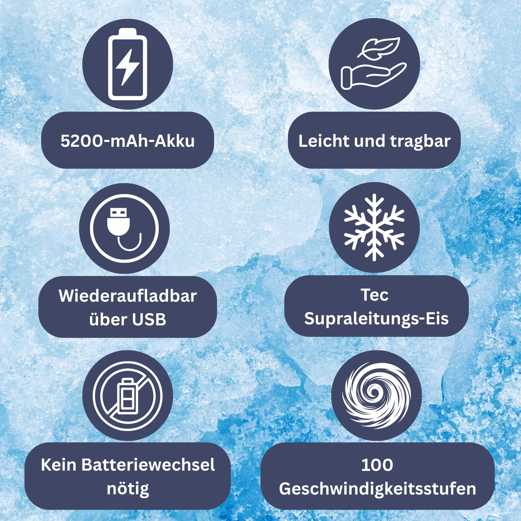 Mini Handheld Fan with Ice Pack