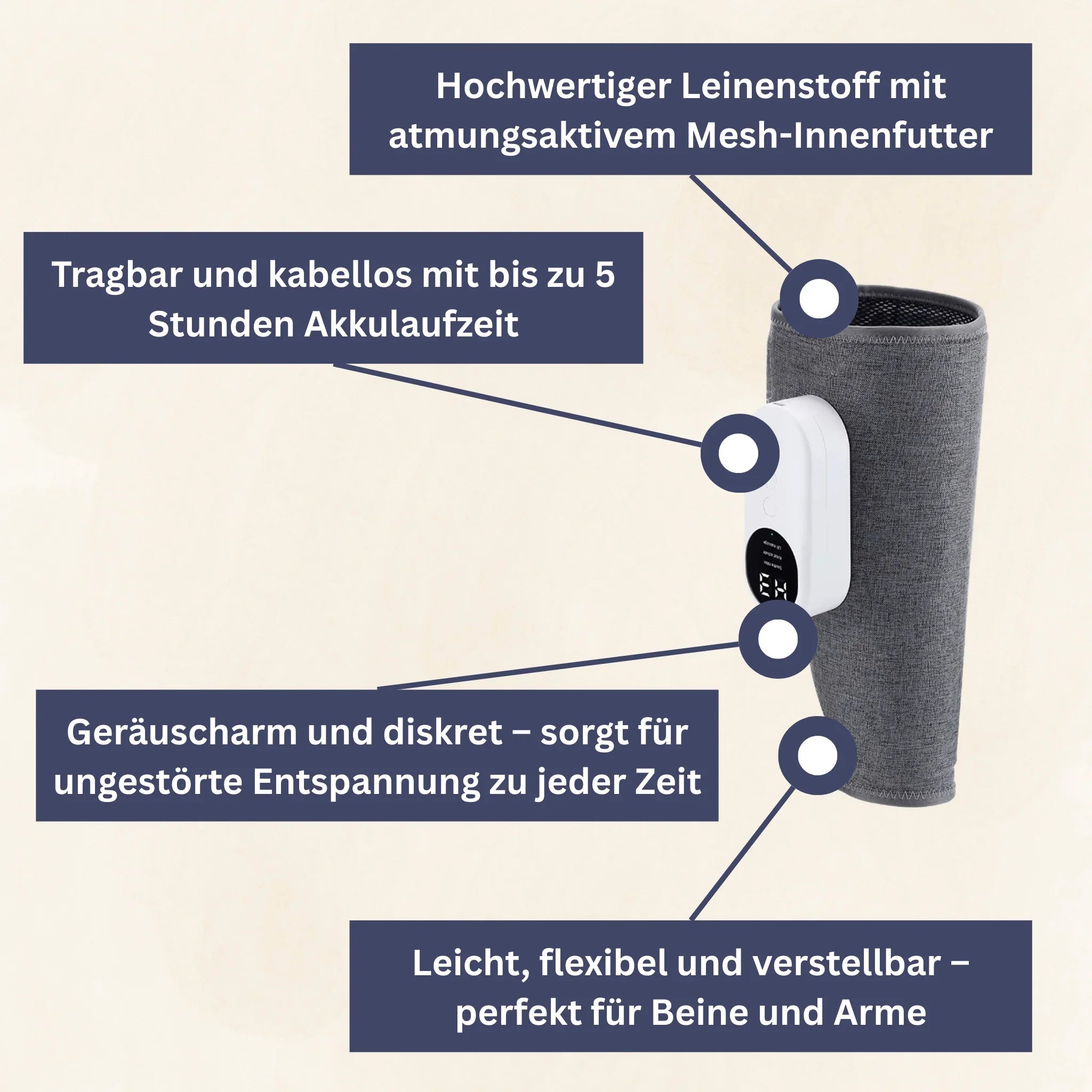 LymphVital 3-in-1 Leg Massager