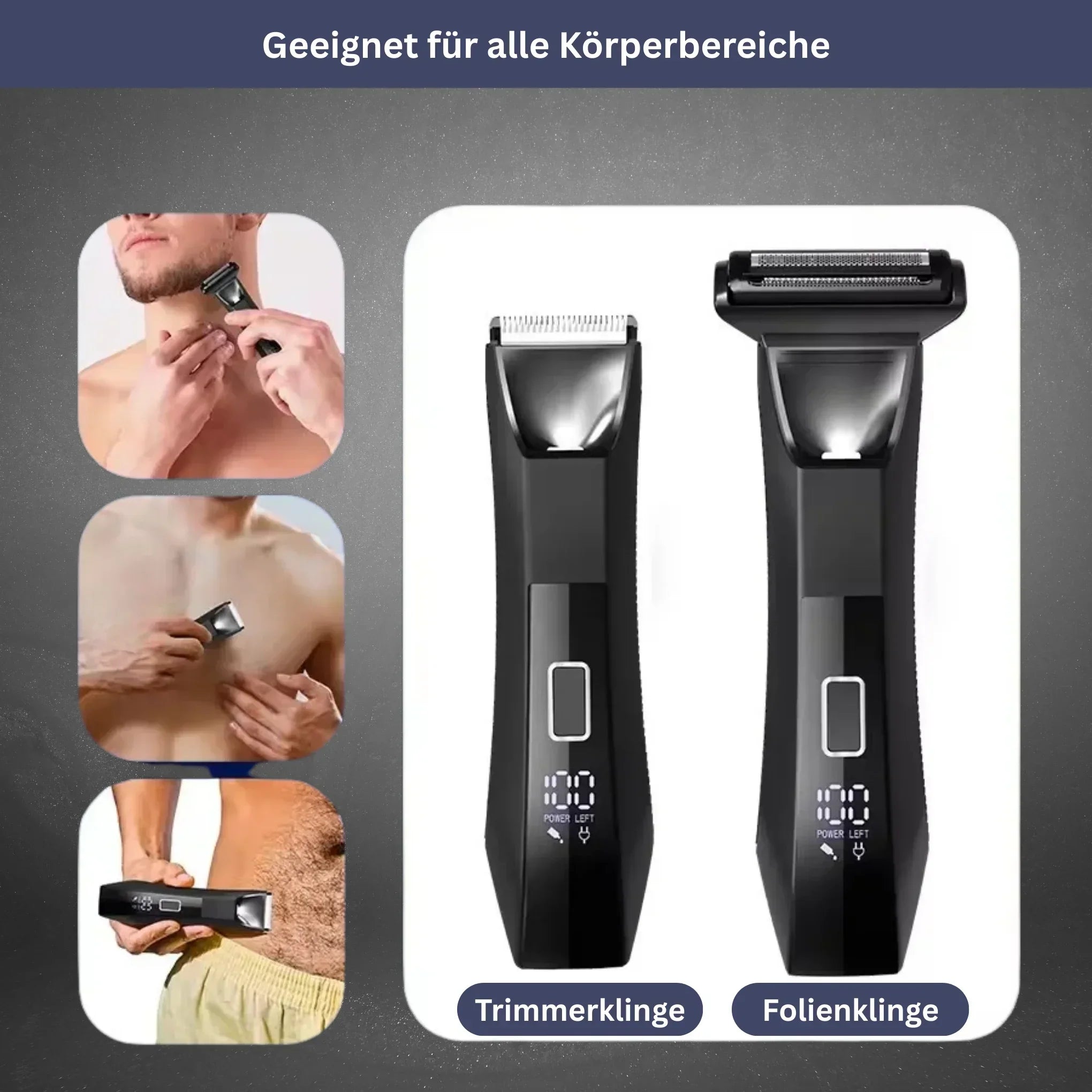 Waterproof Men’s Trimmer with Dual Blades