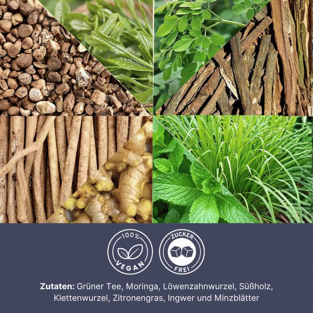 Herbal Tea Blend with Green Tea, Ginger & Lemongrass